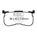 EBC V-Pad Semi Sintered Brake Pads Rear for Harley 14-18 Trikes (Replaces OEM: 41300033)