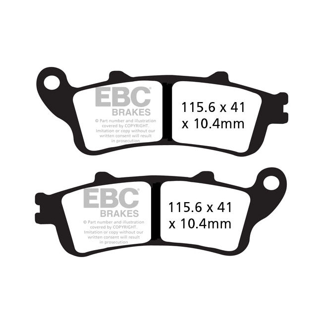 EBC V-Pad Semi Sintered Rear Brake Pads for Honda F6B Goldwing GLF6BA 13-17