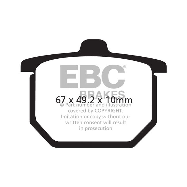 EBC V-Pad Semi Sintered Rear Brake Pads for Honda GL 1100 SC02 80-82