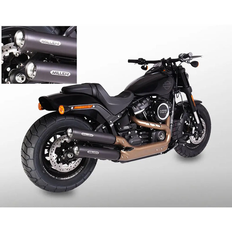 Miller Independence Euro 4 Slip-On Mufflers pour Harley