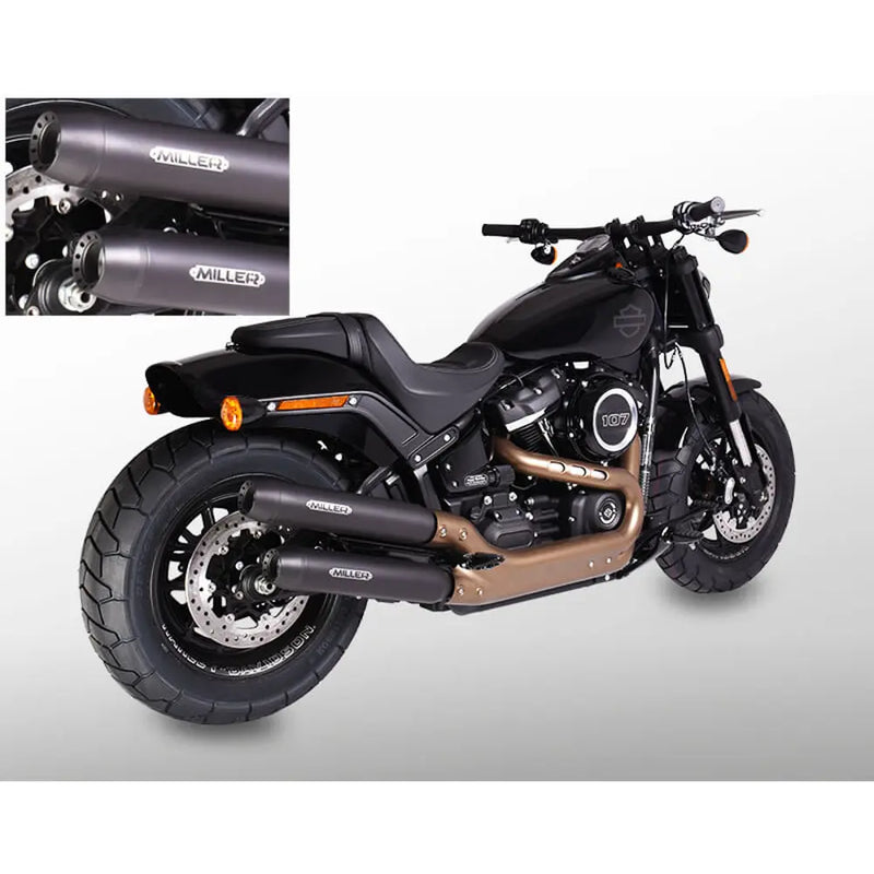 Miller Independence Euro 4 Slip-On Mufflers pour Harley