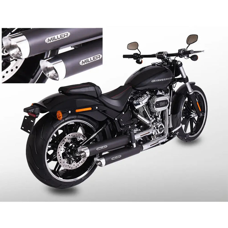 Miller Independence Euro 4 Slip-On Mufflers pour Harley