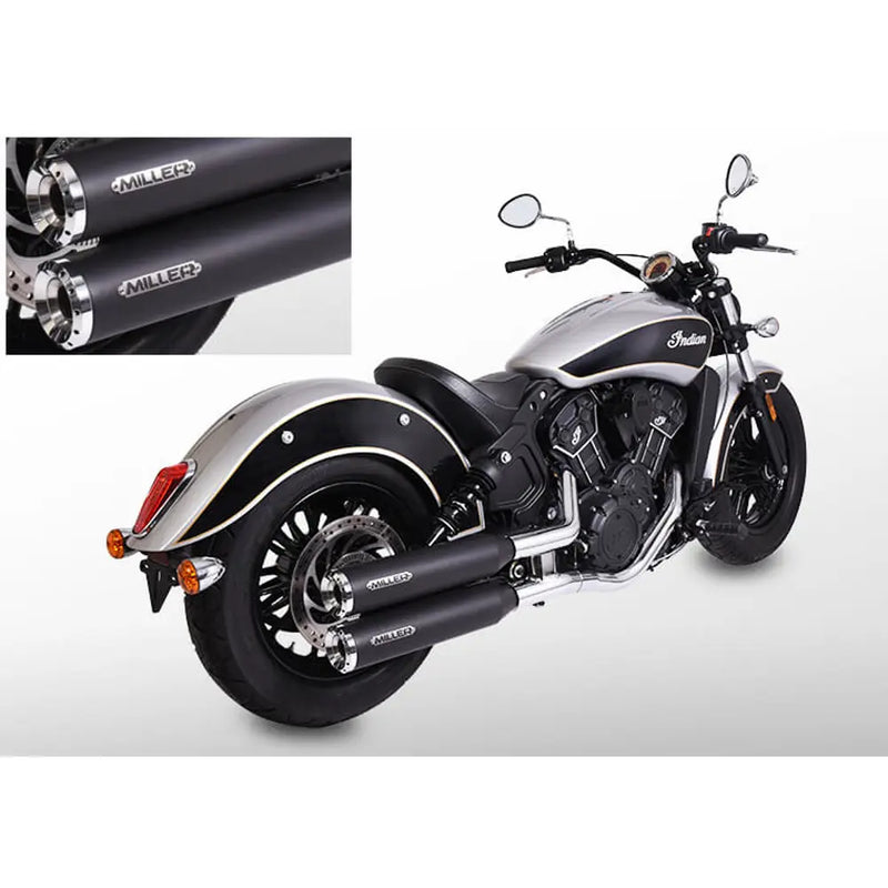 Miller Yuma Euro 3/4/5 Slip-On Mufflers for Indian