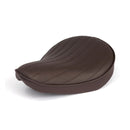 Fitzz Custom Motorcycle Solo Seat Tuck & Roll Brown / Small / 6 cm padding  - Customhoj
