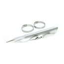 Flamed Universal Motorcycle Exhaust Heat Shield Chrome / 12" (30.4cm)  - Customhoj