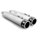 Freedom Performance Eagle Slip-On Mufflers for Harley 17-24 Touring / Chrome with black end caps  - Customhoj