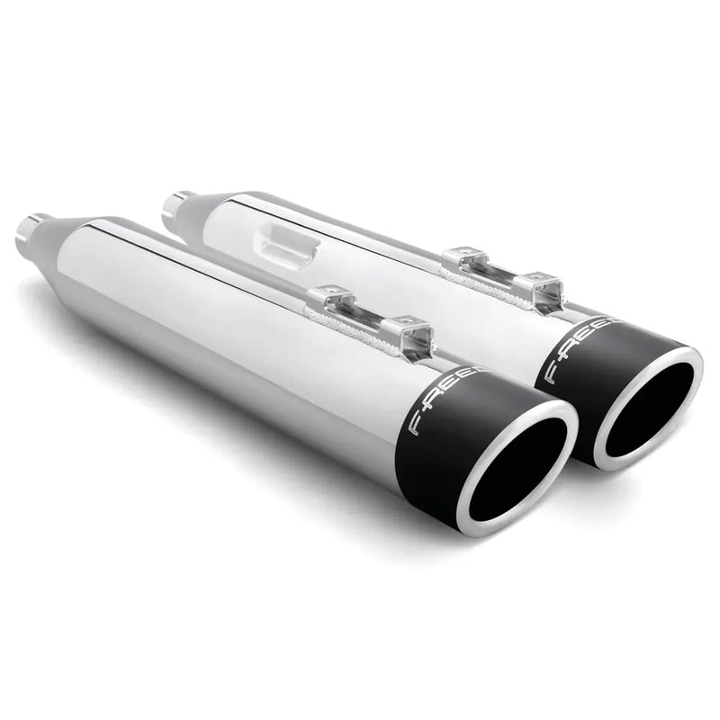 Freedom Performance Liberty Slip-On Mufflers for Harley 17-24 Touring / Chrome with black end caps  - Customhoj