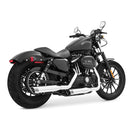 Freedom Performance Racing Slip-On Mufflers for Harley 14-22 XL Sportster / Chrome with chrome end caps  - Customhoj