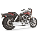 Freedom Performance Racing Slip-On Mufflers for Harley 91-16 Dyna (excl. 08-16 FXDF; 10-16 FXDWG; 12-14 FLD) / Chrome with black end caps  - Customhoj