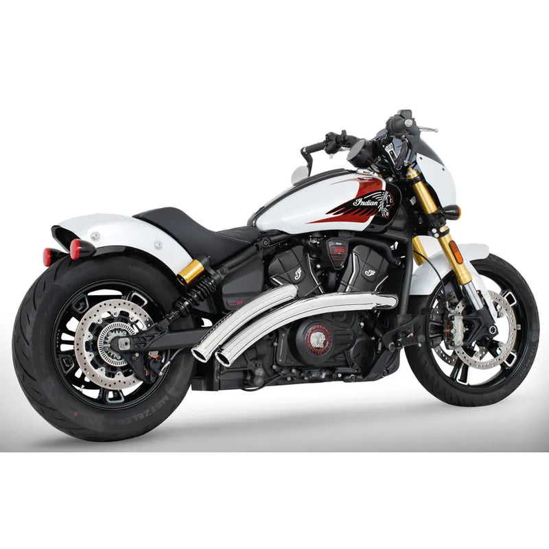 Freedom Performance Radical Radius Exhaust for Indian 2025 Scout / Chrome / Straight Star Chrome  - Customhoj