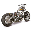 Freedom Performance Radical Radius Slash Cut Exhaust for Harley 04-22 XL Sportster / Chrome / Sculpted Black  - Customhoj