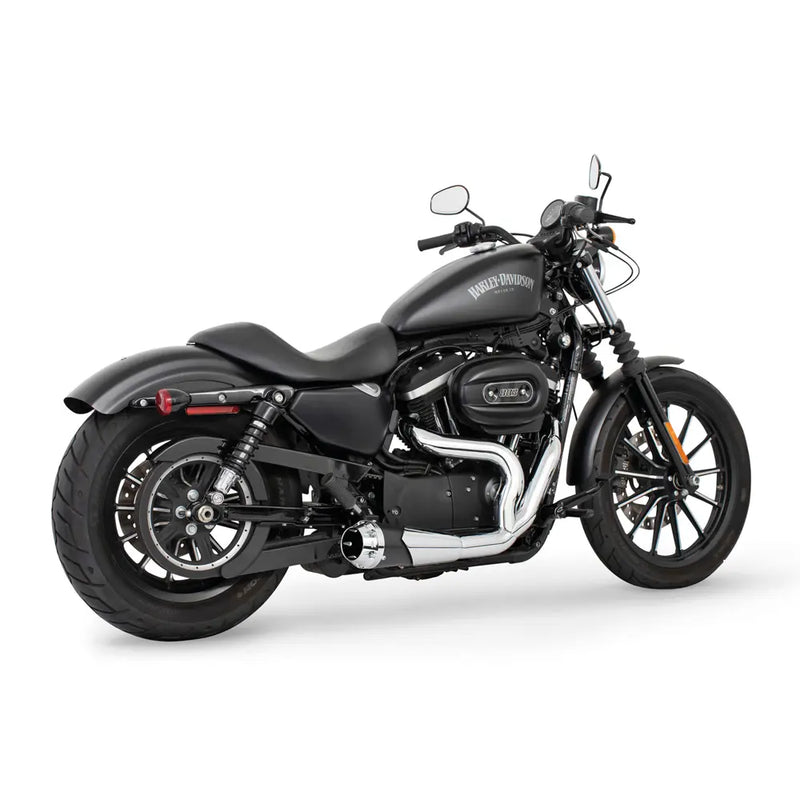 Freedom Performance Shorty American Outlaw 2-into-1 Exhaust for Harley 04-22 XL Sportster / Chrome/Black / Chrome  - Customhoj