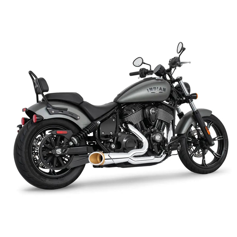 Freedom Performance Shorty Combat 2-into-1 Exhaust for Indian 22-25 Chief / Chrome / Sculpted Gold  - Customhoj