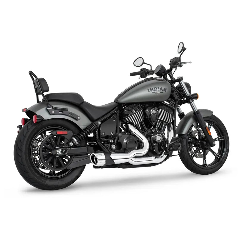 Freedom Performance Shorty Combat Fluted 2-into-1 Exhaust for Indian 22-25 Chief / Chrome/Black / Chrome  - Customhoj