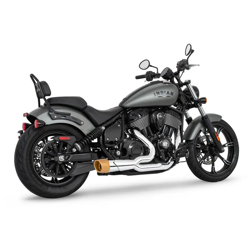 Freedom Performance Shorty Combat Fluted 2-into-1 Exhaust for Indian 22-25 Chief / Chrome / Gold  - Customhoj