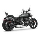 Freedom Performance Shorty Combat Fluted 2-into-1 Exhaust for Indian 22-25 Chief / Chrome / Sculpted Black  - Customhoj