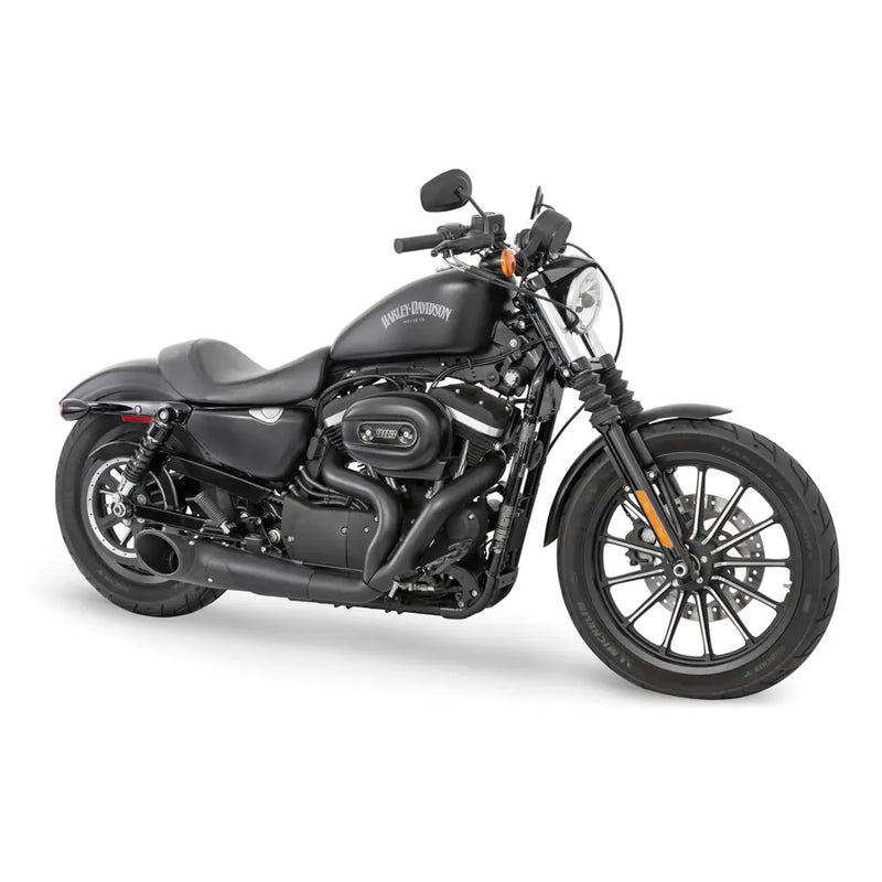 Freedom Performance Shorty Turn Out 2-into-1 Exhaust for Harley 04-22 XL Sportster / Black / Black  - Customhoj