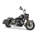 Freedom Performance Shorty Turn Out Slash Cut 2-into-1 Exhaust for Indian 14-25 Roadmaster / Springfield / Chrome / Sculpted Black  - Customhoj