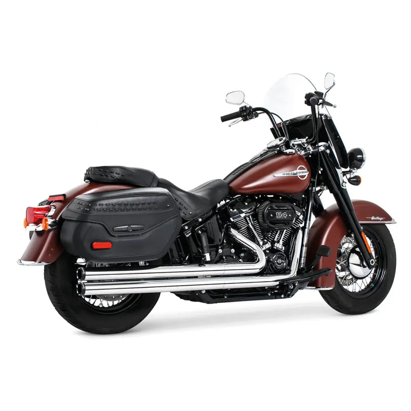 Freedom Performance Thorcat EC Approved Independence Long Exhaust for Harley 18-20 Softail 107" (Euro 4) / Chrome / Sculpted Black  - Customhoj