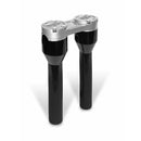Heinz Bikes Clubstyle Aluminium Fat Bar Handlebar Risers Black / Silver / 8" (20.3cm)