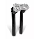 Heinz Bikes Clubstyle Pullback Aluminium Fat Bar Handlebar Risers Black / Silver / 10" (25.4cm)