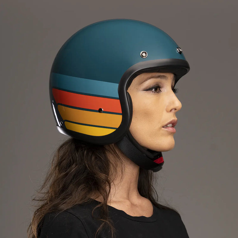DMD Casque de moto ouvert rétro personnalisé