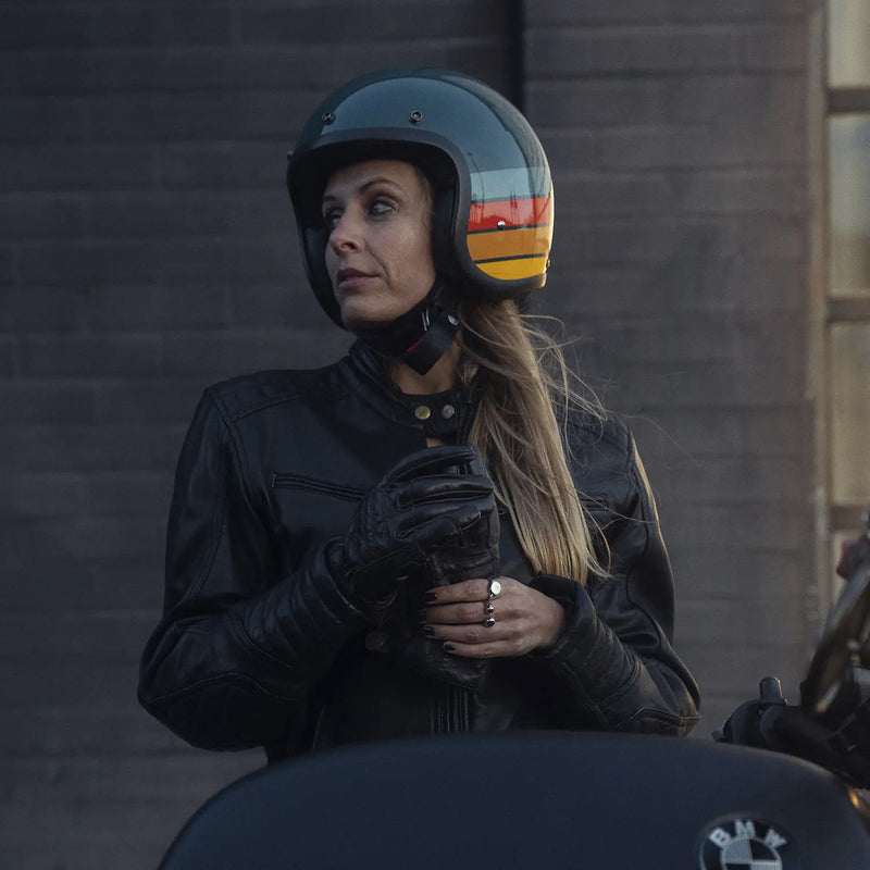 DMD Casque de moto ouvert rétro personnalisé