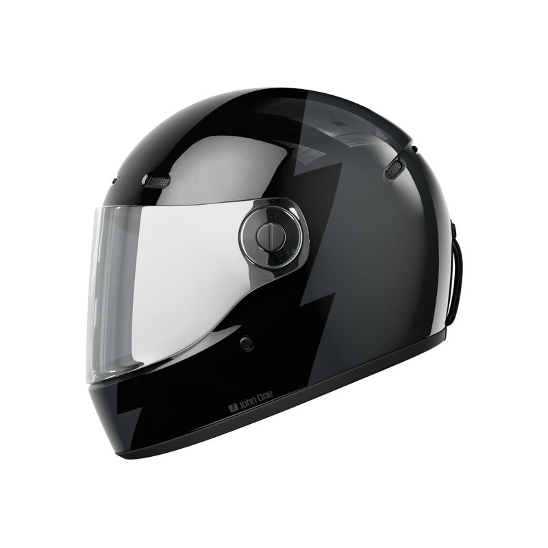 John Doe JD/One Full Face Motorcycle Helmet Black / Grey / XS (53-54cm)  - Customhoj