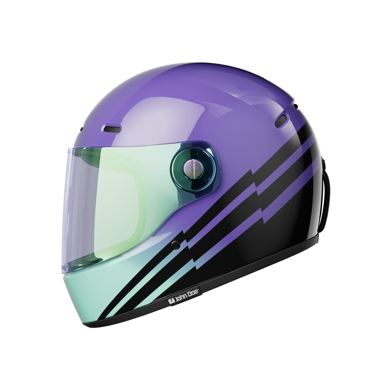 John Doe JD/One Full Face Motorcycle Helmet Spectral Purple / S (55-56cm)  - Customhoj