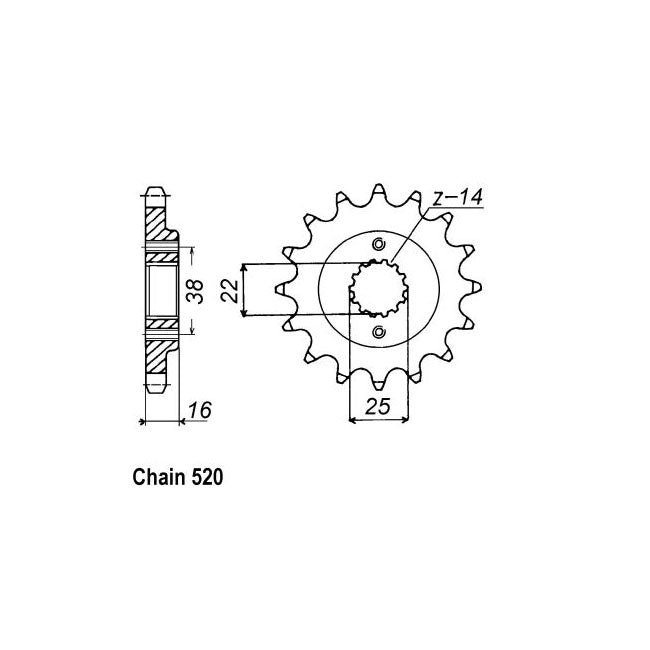 JT Sprockets Front Sprocket Ducati 600 Monster 95-98 JT Front Sprocket for Ducati Customhoj