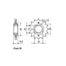 JT Sprockets Front Sprocket Honda CB1000FP,FR,FS,FT Big 1 93-96 JT Front Sprocket for Honda Customhoj