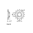 JT Sprockets Front Sprocket Kawasaki ZX1000A1/3 (GPZ1000RX) (530) 86-89 JT Front Sprocket for Kawasaki Customhoj