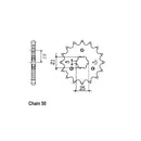 JT Sprockets Front Sprocket Suzuki GT550 A,B 76-77 JT Front Sprocket for Suzuki Customhoj