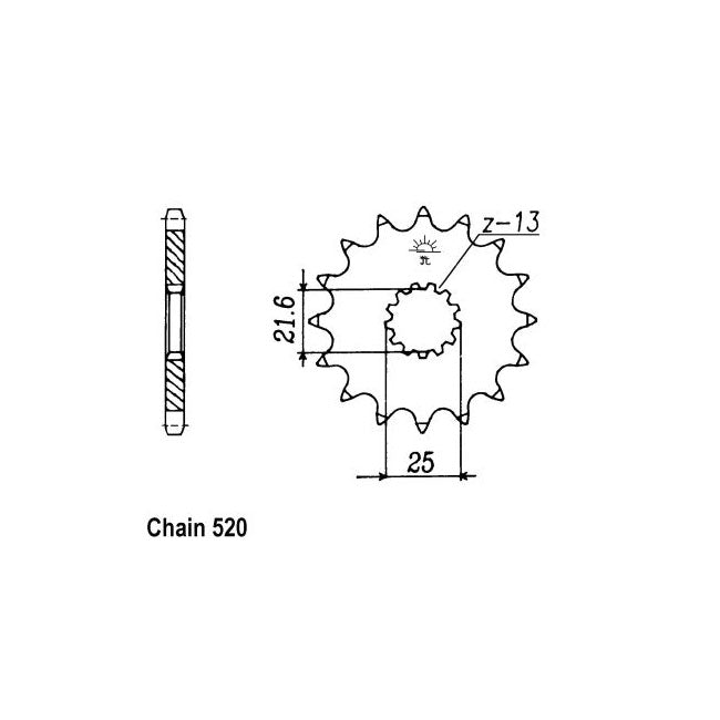 JT Sprockets Front Sprocket Yamaha WR400F L, M, N 99-01 JT Front Sprocket for Yamaha Customhoj