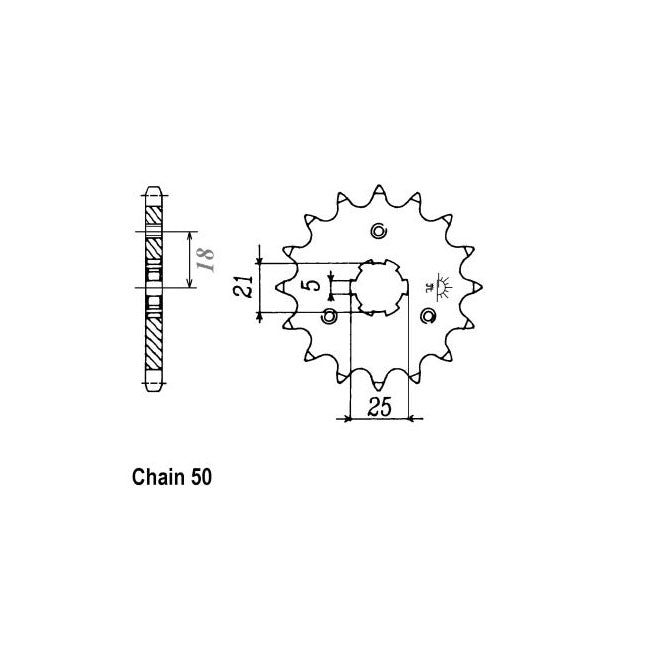 JT Sprockets Front Sprocket Yamaha XS400 Alloy Wheel 79-80 JT Front Sprocket for Yamaha Customhoj