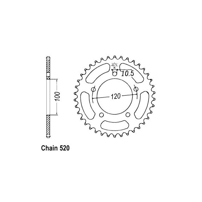 JT Sprockets Rear Sprocket Aprilia 650 Pegaso Strada 05-09 JT Rear Sprocket for Aprilia Customhoj