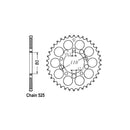 JT Sprockets Rear Sprocket Honda CB-1, CB400FK 91-96 JT Rear Sprocket for Honda Customhoj