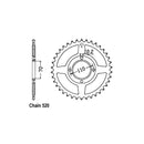 JT Sprockets Rear Sprocket Honda CB400 NB,NC 81-83 JT Rear Sprocket for Honda Customhoj