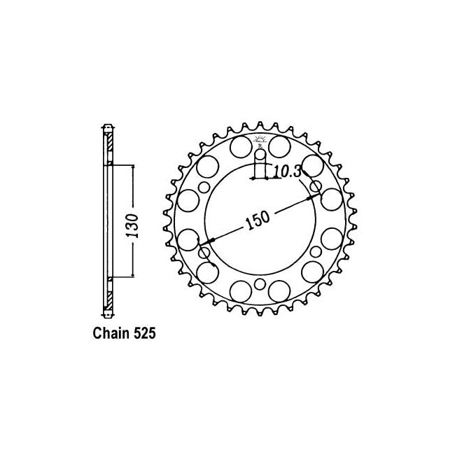 JT Sprockets Rear Sprocket Honda XRV650 Africa Twin 88-90 JT Rear Sprocket for Honda Customhoj