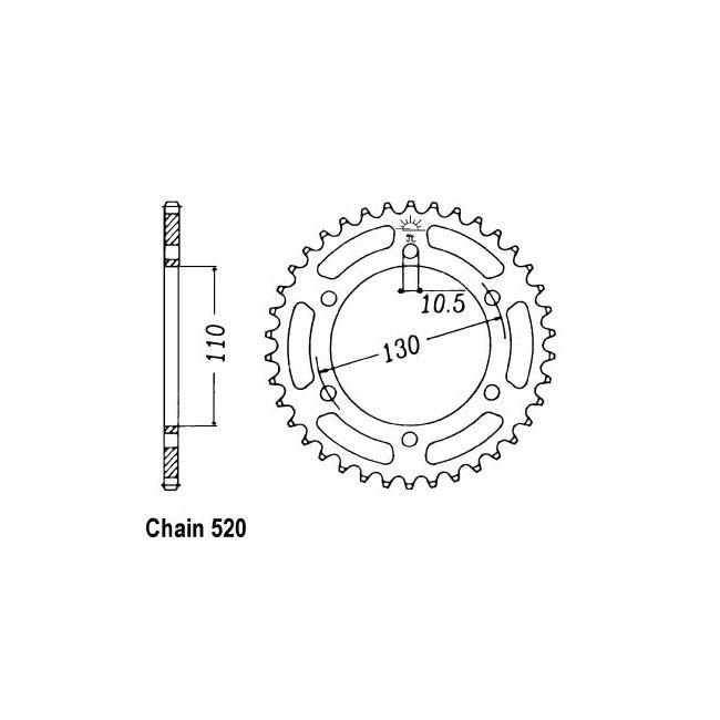 JT Sprockets Rear Sprocket Kawasaki ZR550 B2/8 ZEPHYR 91-00 JT Rear Sprocket for Kawasaki Customhoj