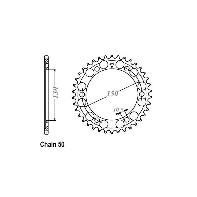 JT Sprockets Rear Sprocket Yamaha FJ1100 84-85 JT Rear Sprocket for Yamaha Customhoj