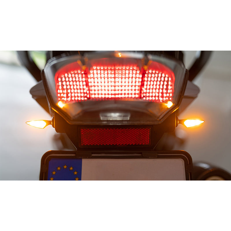 Kellermann Rhombus S DF Dark 3 in 1 Mini LED Motorcycle Taillight / Turn Signal