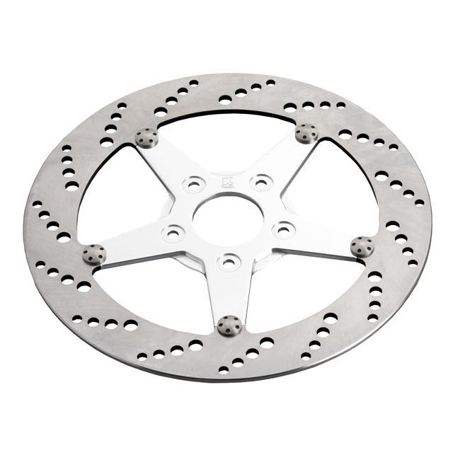 Kustom Tech Stainless Front Brake Disc for Harley 00-14 Softail (excl. Springers) (11.5") / Front Left / Polished