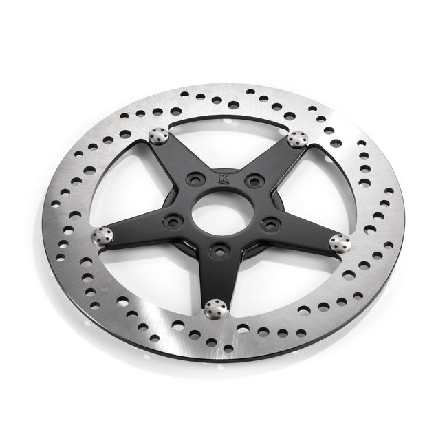 Kustom Tech Stainless Front Brake Disc for Harley 00-14 Softail (excl. Springers) (11.5") / Front Right / Black