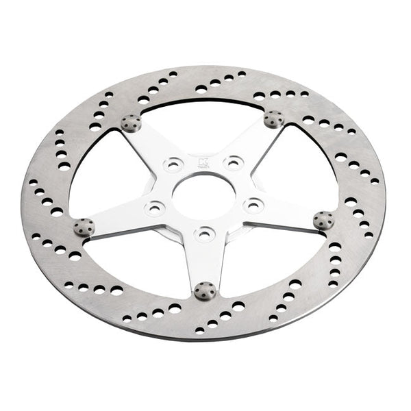 Kustom Tech Stainless Front Brake Disc for Harley 84-99 Big Twin (11.5") / Front Left / Polished