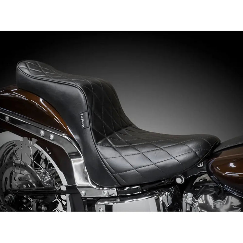 Le Pera Cherokee 2-Up Seat for Harley 18-25 Softail Heritage / Deluxe / Diamond Black  - Customhoj