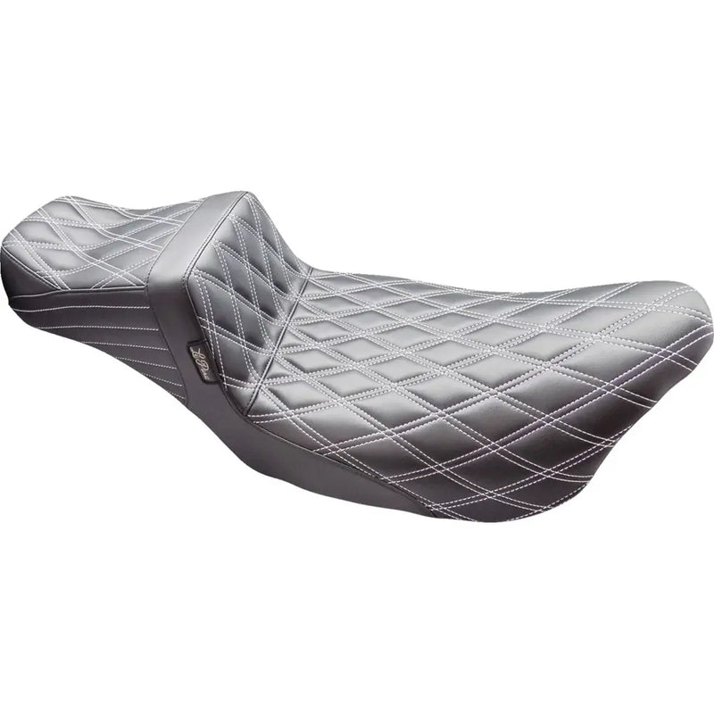 Le Pera Tailwhip 2-Up Daddy Long Legs Extended Seat for Harley 08-25 Touring (excl. 23-25 CVO; 24-25 Road Glide / Street Glide) / Double Diamond Black / Gray  - Customhoj