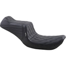Le Pera Tailwhip 2-Up Seat for Harley 96-03 Dyna (excl. Wide Glide) / Double Diamond Black  - Customhoj