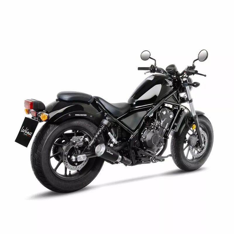 Leo Vince LV-10 Slip-On Muffler for Honda 17-24 CMX 300 / 500 Rebel (Black stainless steel muffler) (Race Only) (15224BU)