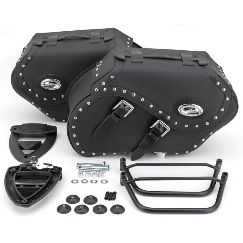 Longride K-Drive Saddlebags for Harley 91-06 Dyna (read note) / Iparex with chrome studs  - Customhoj
